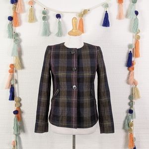 Brooks Brothers Plaid Blazer - Black, Gray, Pink